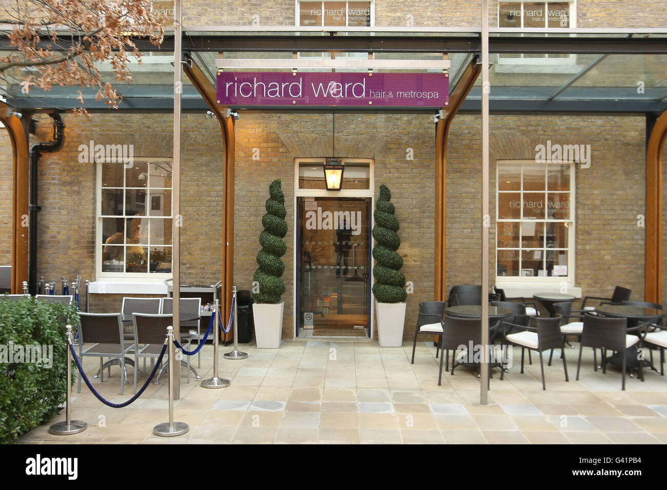 Allgemeine Ansicht von Richard ward Hair & Metrospa, in Duke of York's Square, Sloane Square, London. Stockfoto