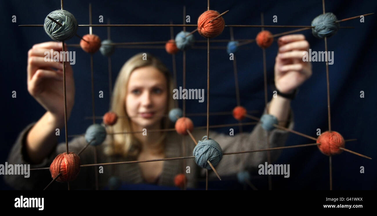 Molekülmodell Display an Universität von Edinburgh Stockfoto