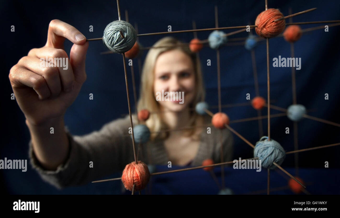 Molekülmodell Display an Universität von Edinburgh Stockfoto