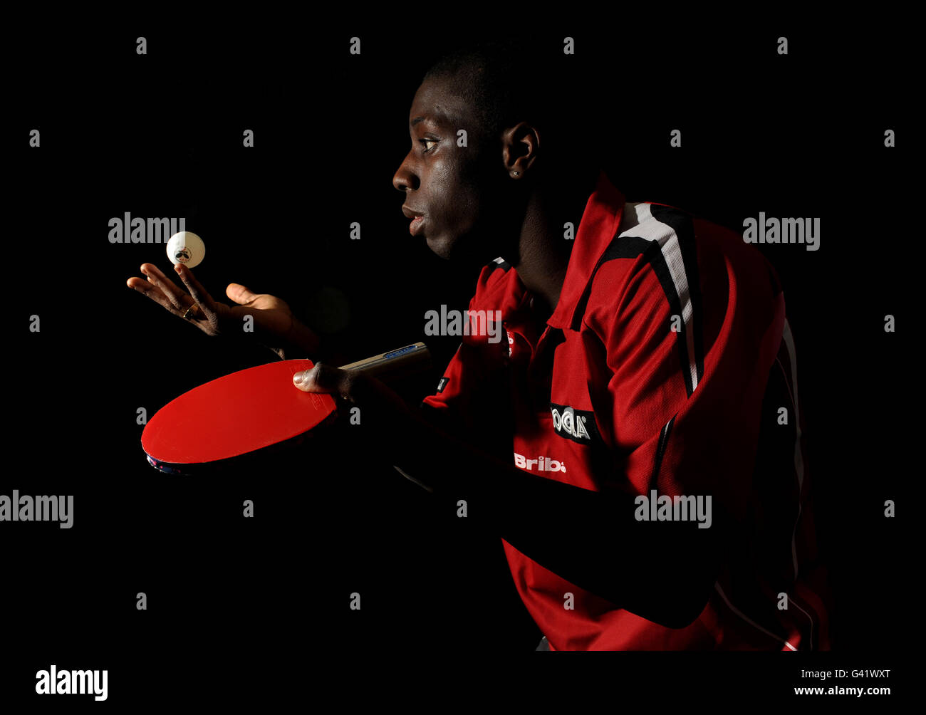 Tischtennis - Pro Tour English Open - Tag zwei - English Institute of Sport. Der englische Darius Knight posiert während eines Fotoshootings am English Institute of Sport, Sheffield, für ein Foto. Stockfoto