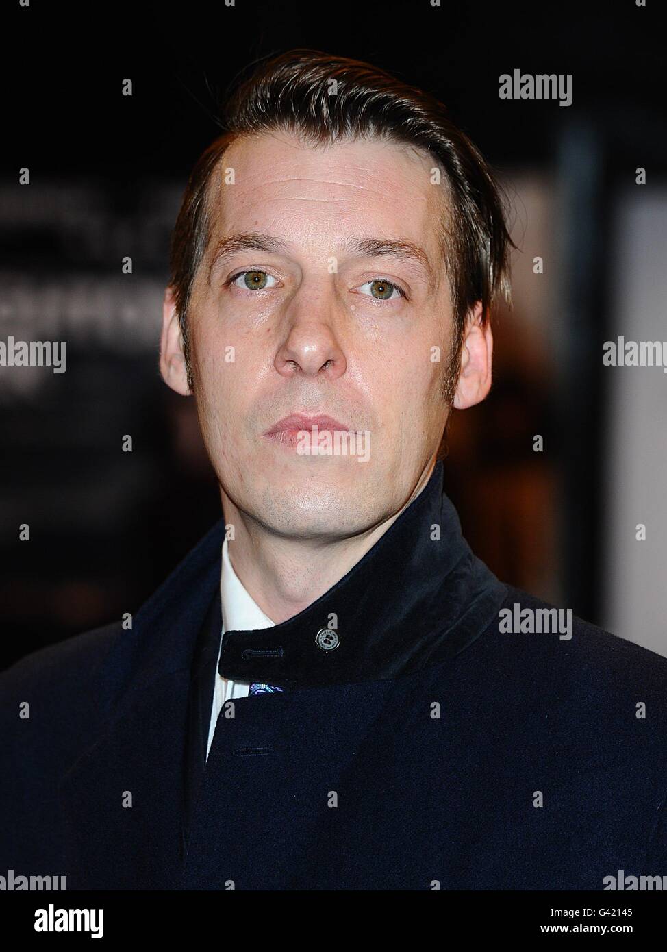 Adrian Schiller kommt zur Europa-Premiere von Brighton Rock am Odeon Leicester Square in London. Stockfoto