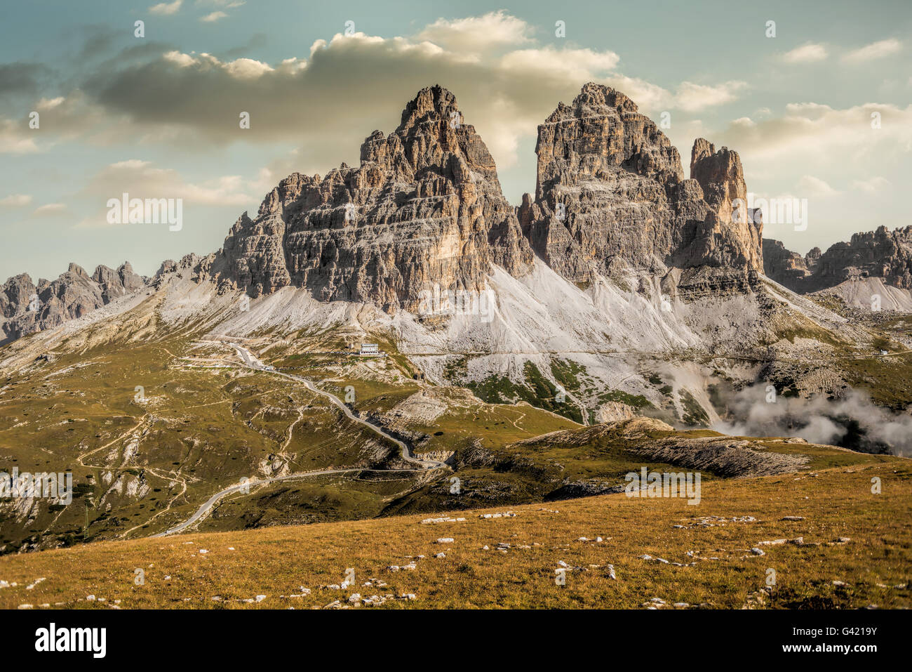 Italien, Dolomiten - eine wunderbare Landschaft, die kargen Felsen Stockfoto