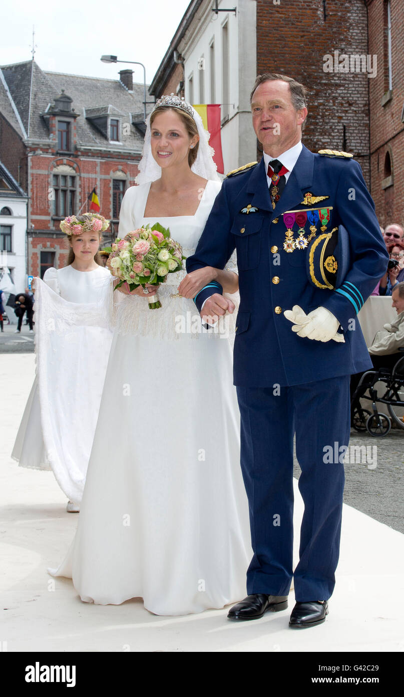 Beloeil, Belgien 18. Juni 2016 Prinzessin Alix de Ligne und ihr Vater