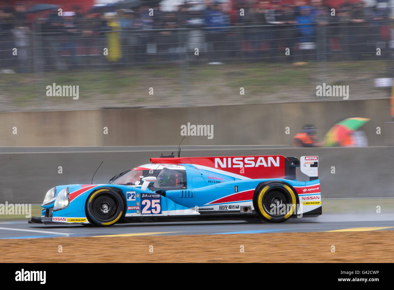 Rennstrecke in Le Mans, Le Mans, Frankreich. 18. Juni 2016. 24-Stunden-Rennen von Le Mans. Algarve Pro Racing Ligier JS P2-Nissan LMP2 angetrieben von Michael Munemann, Andrea Pizzitola und Sir Chris Hoy. Bildnachweis: Aktion Plus Sport/Alamy Live-Nachrichten Stockfoto