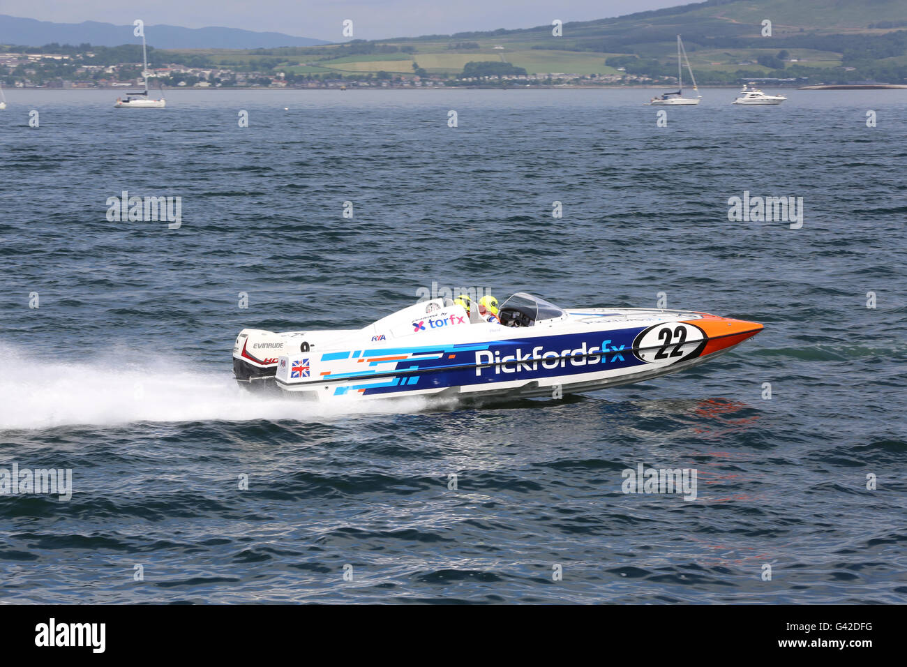 Zum ersten Mal ist die P1-marine-Grand-Prix in Schottland statt. Stockfoto