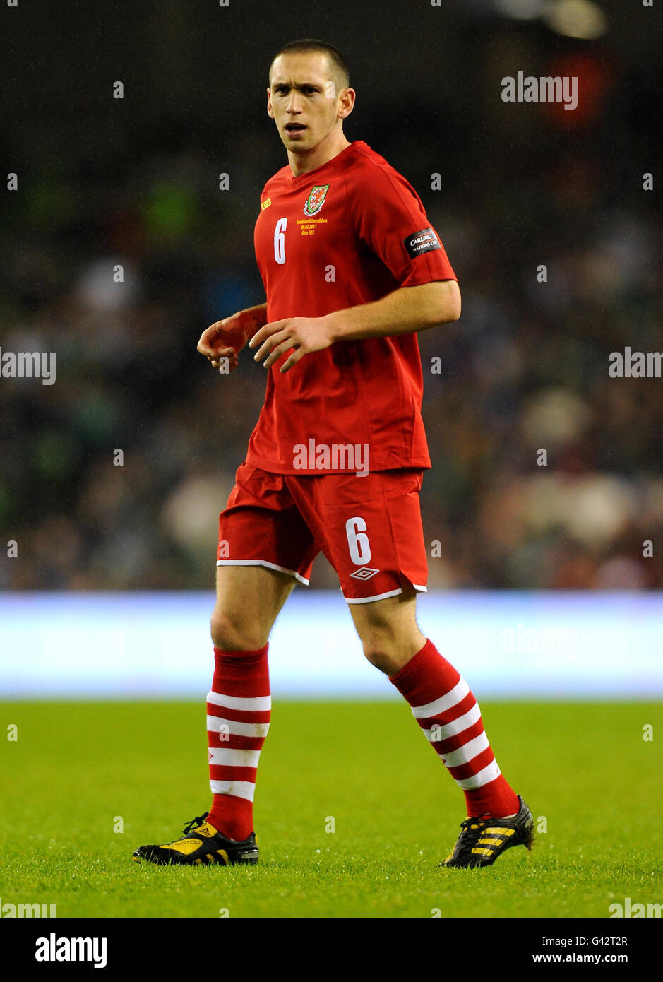 Fußball - Carling Nations Cup - Republik Irland - Wales - Aviva Stadium. Andrew Crofts von Wales beim Carling Nations Cup-Spiel im Aviva Stadium, Dublin, Irland. Stockfoto
