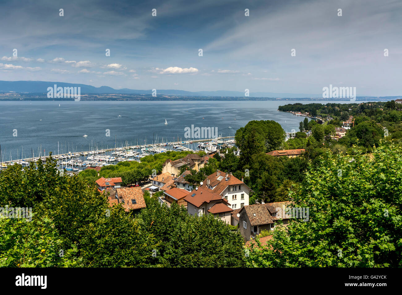 Thonon-Les-Bains. Genfer See-Blick. Haute Savoie. Frankreich Stockfoto