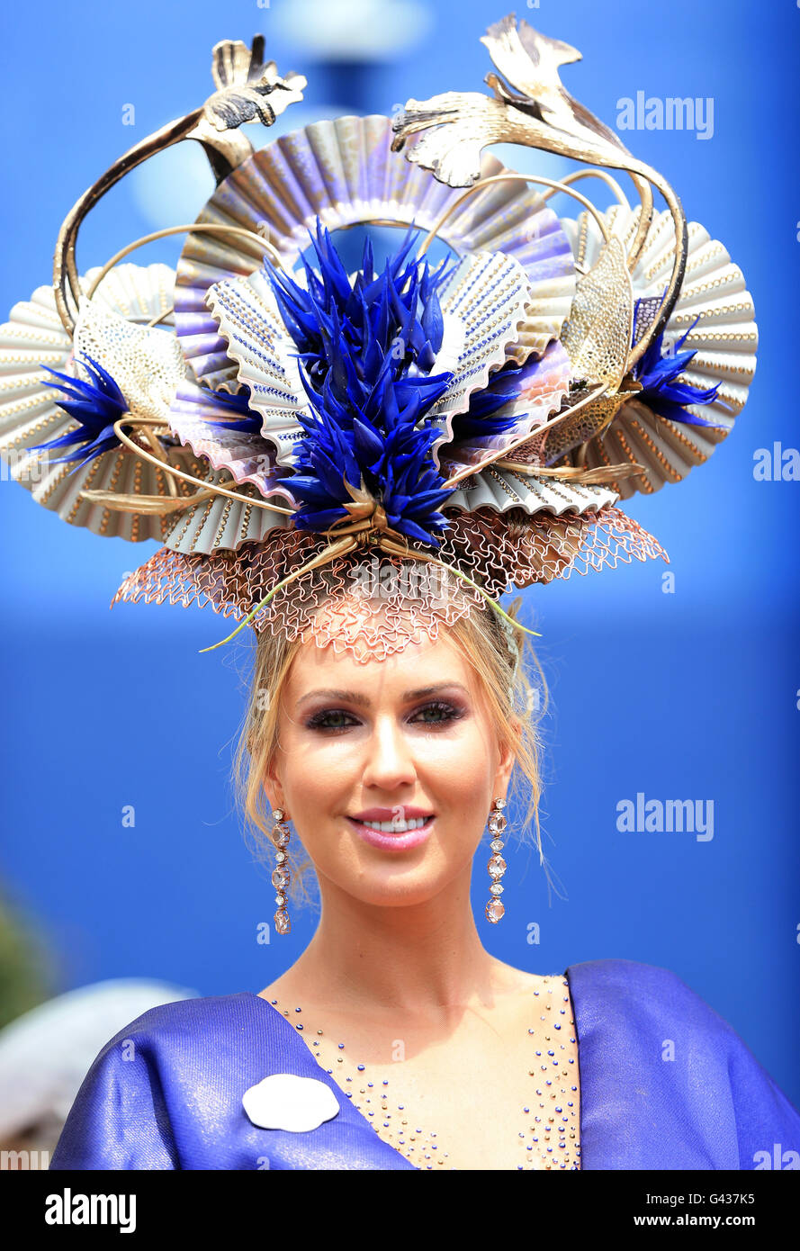 Natalia Kapchuk tagsüber vier Royal Ascot 2016 auf dem Ascot Racecourse. Stockfoto