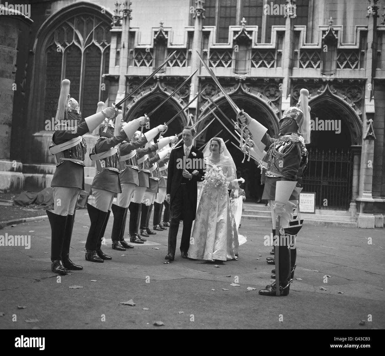 Adel - Marquess of Blandford Hochzeit - St. Margaret, London Stockfoto