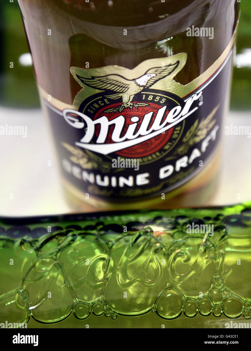 FTSE 100. Stock Foto von SABMiller Bier Miller und Grolsch. Stockfoto
