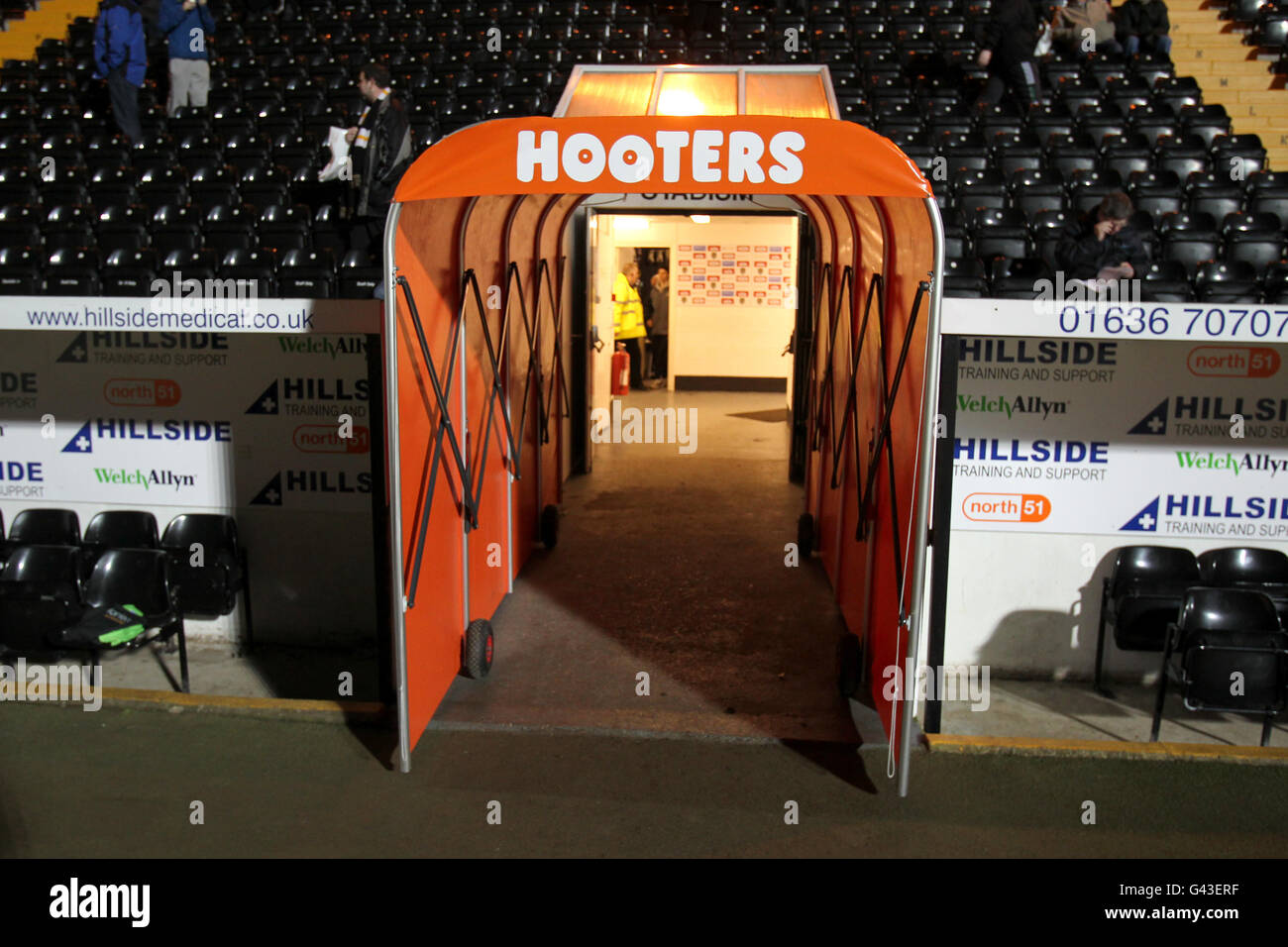 Fußball - npower Football League One - Notts County / Walsall - Meadow Lane. Eine allgemeine Ansicht des Tunnels an der Meadow Lane Stockfoto