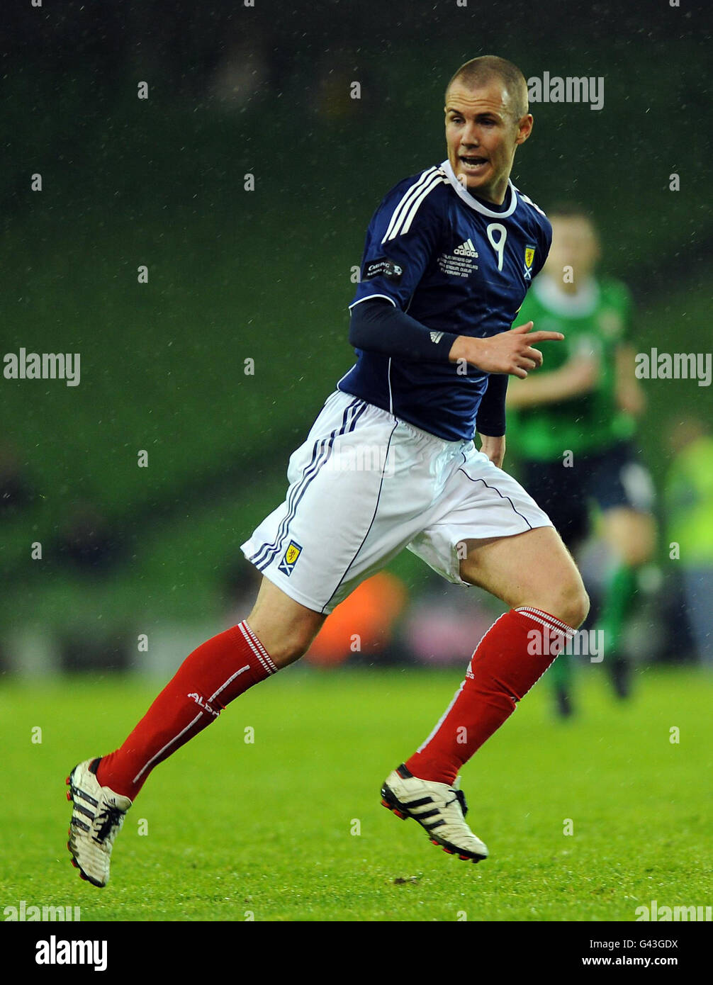 Fußball - Carling Nations Cup - Nordirland - Schottland - Aviva Stadium. Kenny Millar aus Schottland während des Carling Nations Cup-Spiels im Aviva Stadium, Dublin, Irland. Stockfoto
