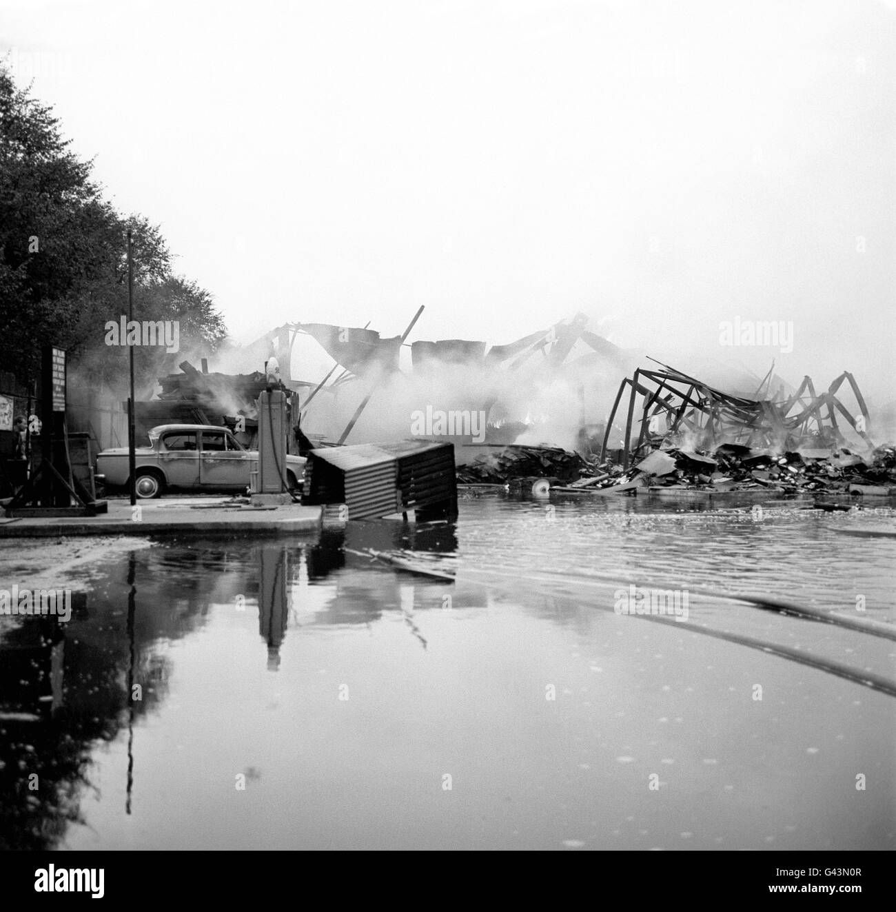 Katastrophen und Unfälle - Brand - Tottenham Holz Hof Blaze - London Stockfoto