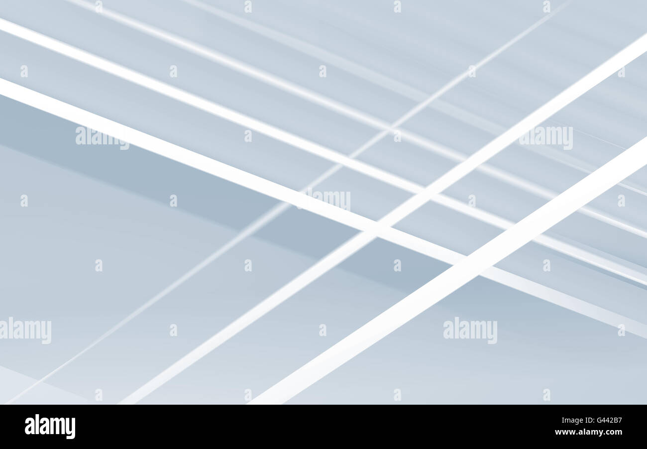Abstrakte digitale geometrischen Hintergrund blau weiße Linien über Licht Schatten, 3d illustration Stockfoto