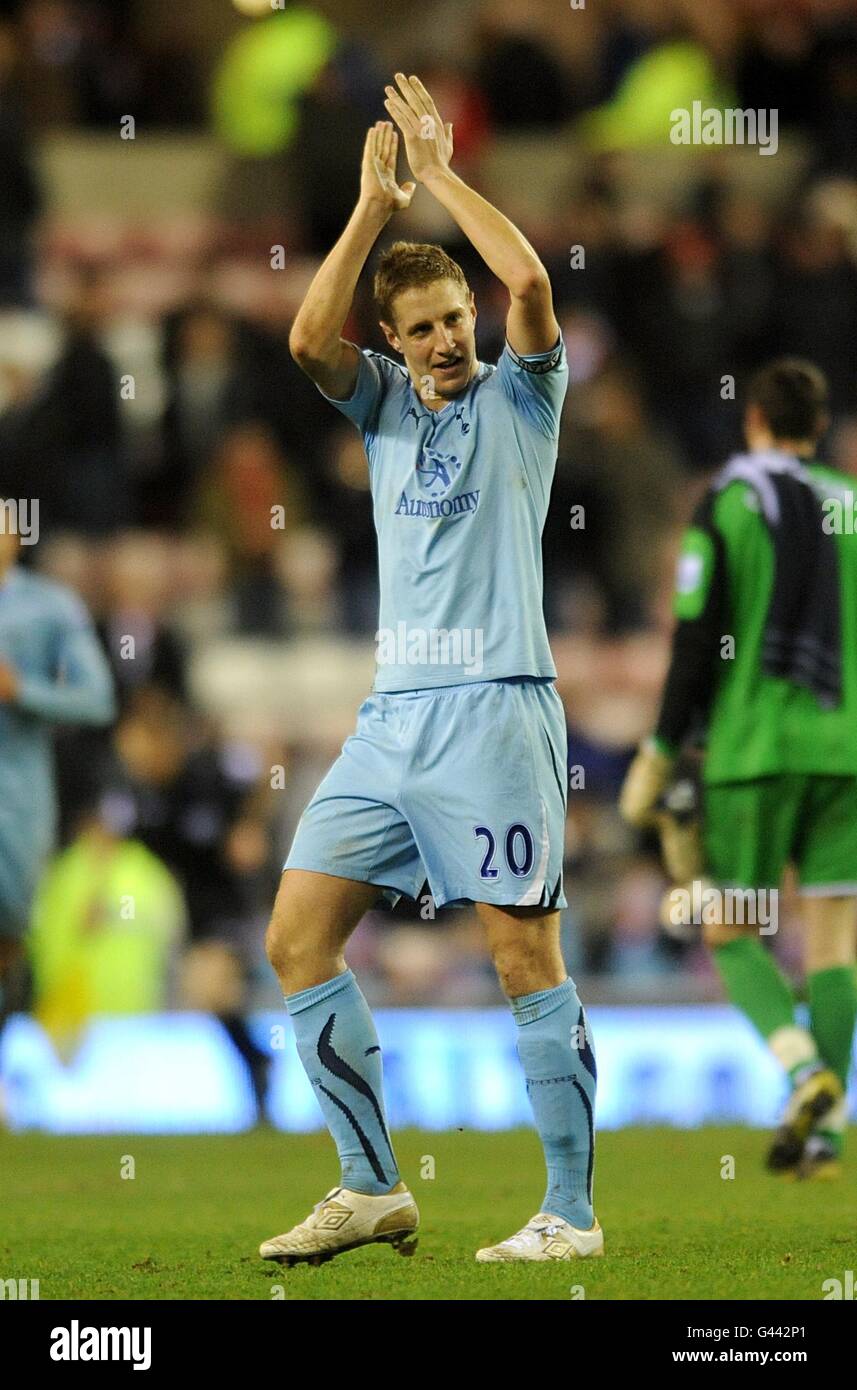 Fußball - Barclays Premier League - Sunderland gegen Tottenham Hotspur - Stadium of Light. Michael Dawson, Tottenham Hotspur. Stockfoto