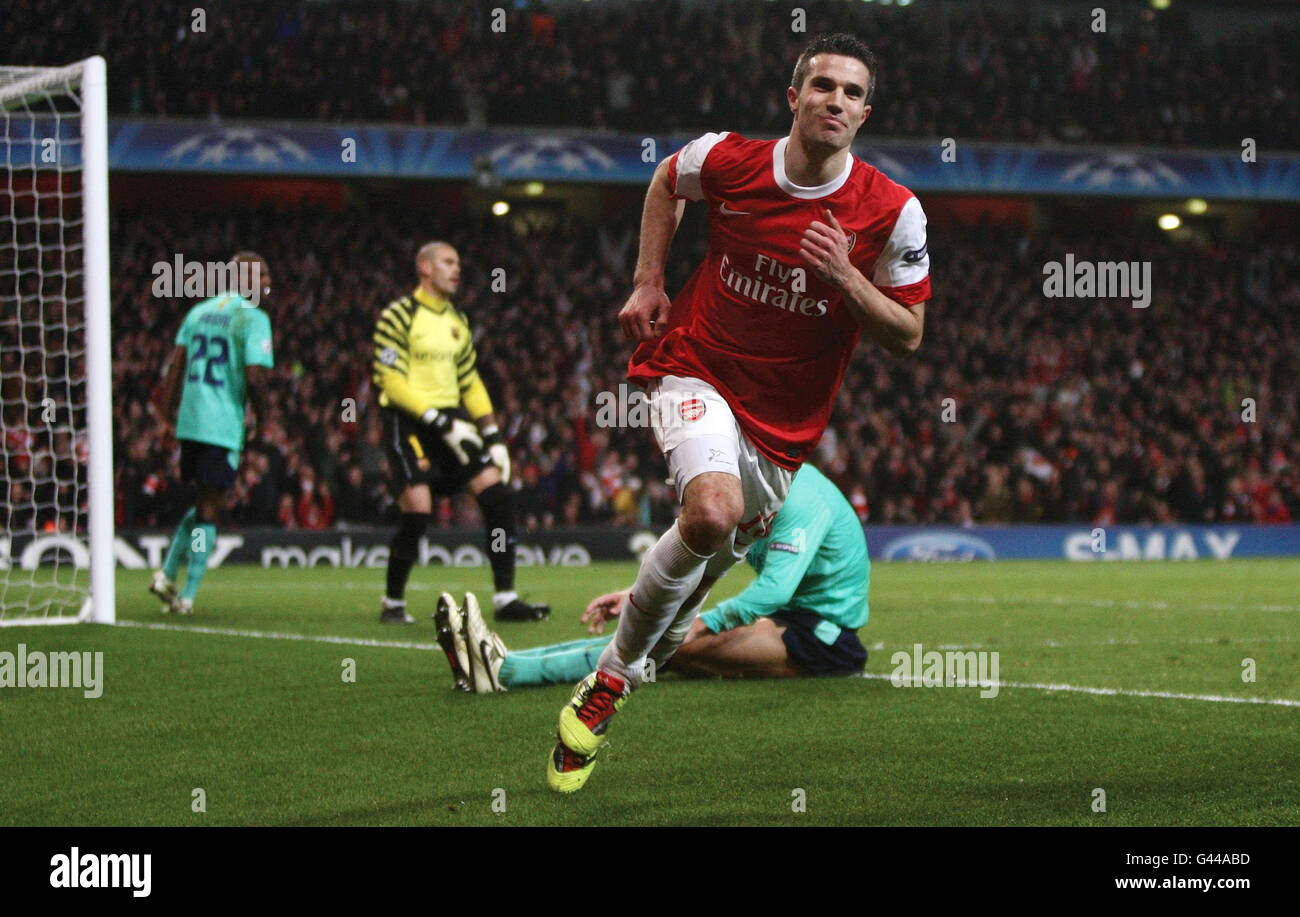 Fußball - UEFA-Champions-League - Runde der letzten 16 - Hinspiel - Arsenal V Barcelona - Emirates Stadium Stockfoto