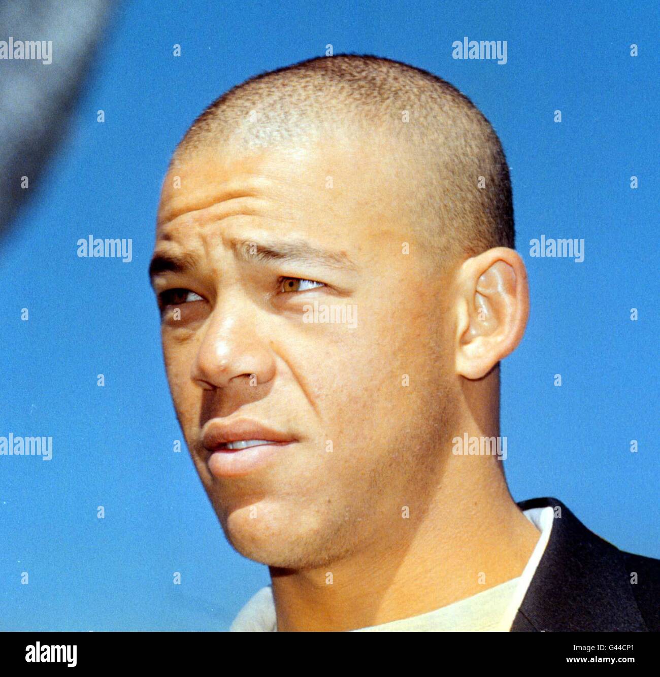 Andrew Symonds beim Gloucestershire CCC Photo Call in Bristol. Stockfoto