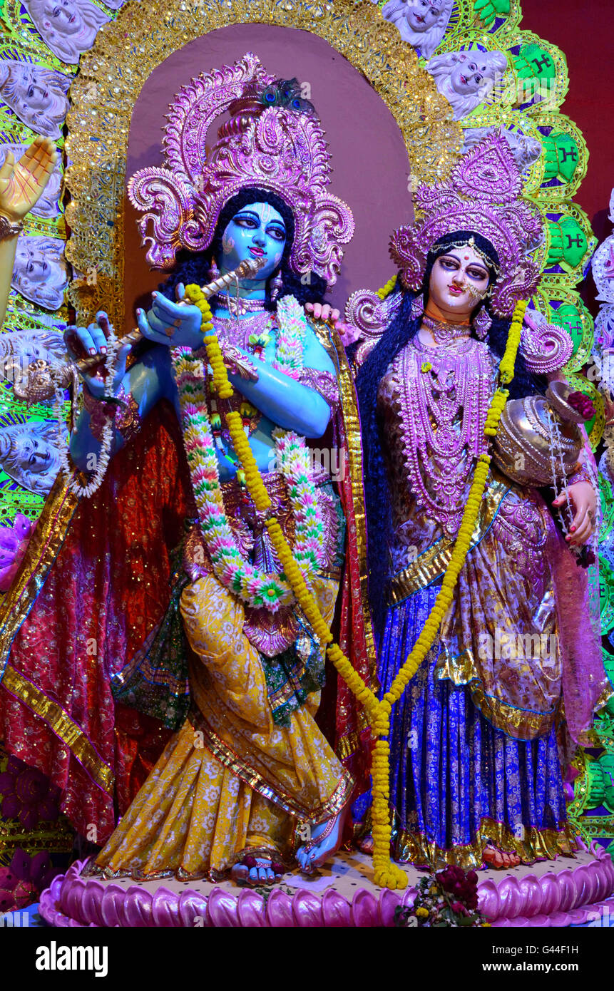 Lord Krishna und Radha, Janmastami feiern Geburtstag von Lord Krishna