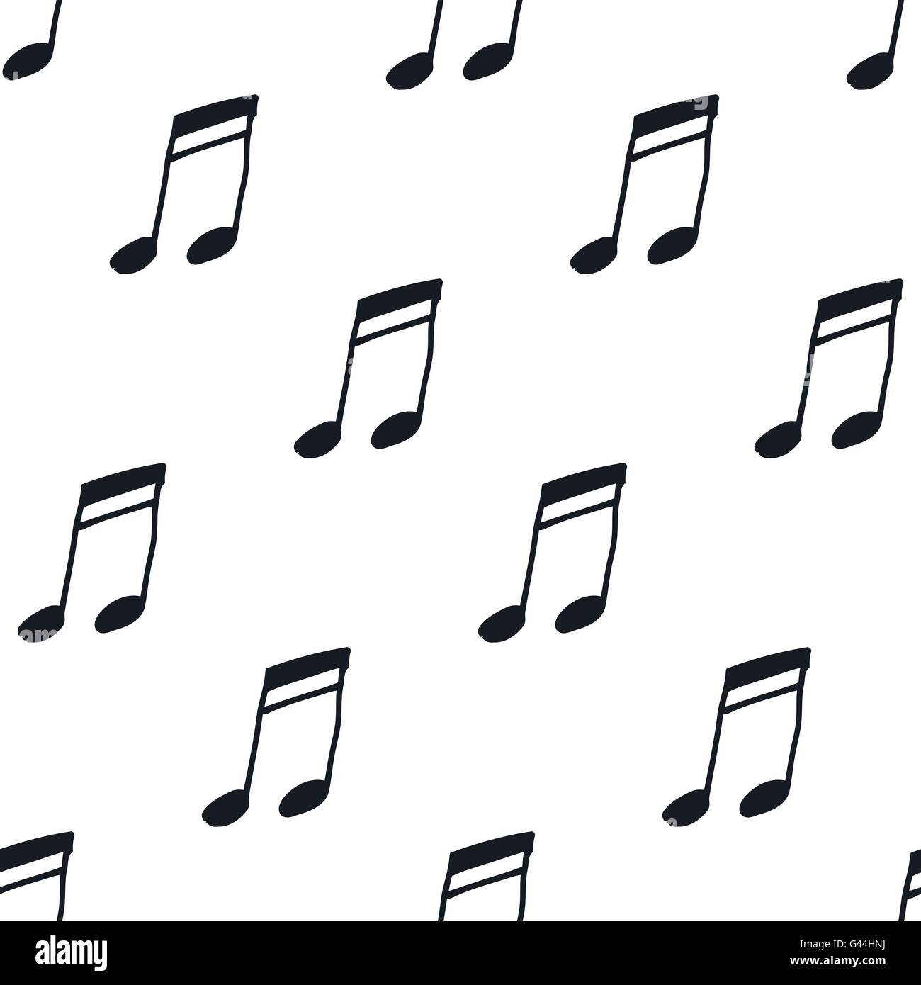 Nahtlose Muster mit Noten Stock Vektor