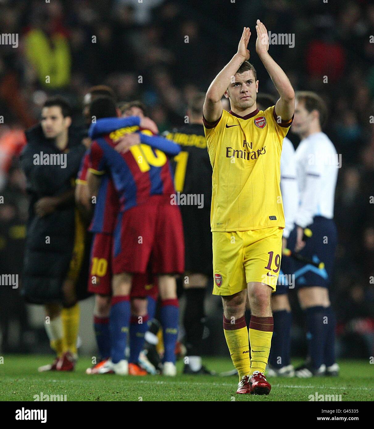 Fußball - UEFA Champions League - Runde der letzten 16 - Rückspiel - FC Barcelona gegen Arsenal - Nou Camp Stockfoto