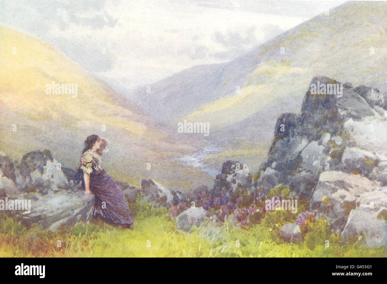 DEVON: Lornas Bower, antiken print 1908 Stockfoto