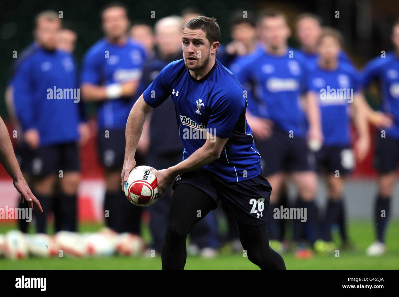 Shane Williams von Wales während einer Trainingseinheit im Millennium Stadium, Cardiff Stockfoto