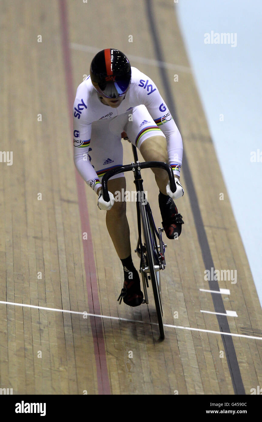 Radfahren - Track World Cup - Tag Zwei - Nationales Radsportzentrum. Victoria Pendleton, Team Sky+ HD Stockfoto