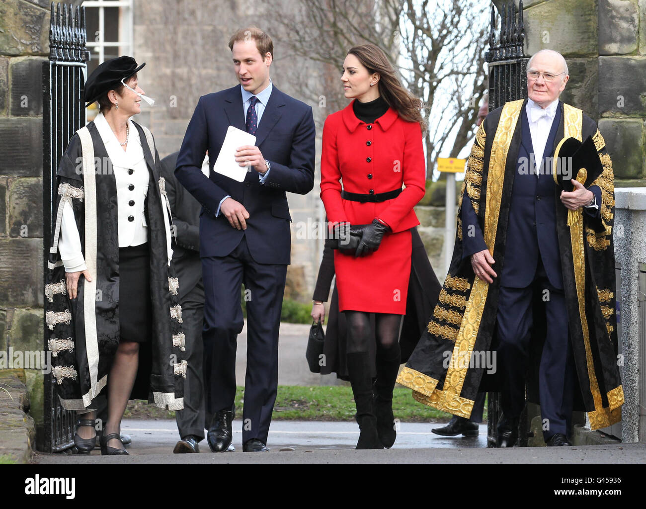 Prinz William und Kate Middleton besuchen St. Andrews Stockfoto