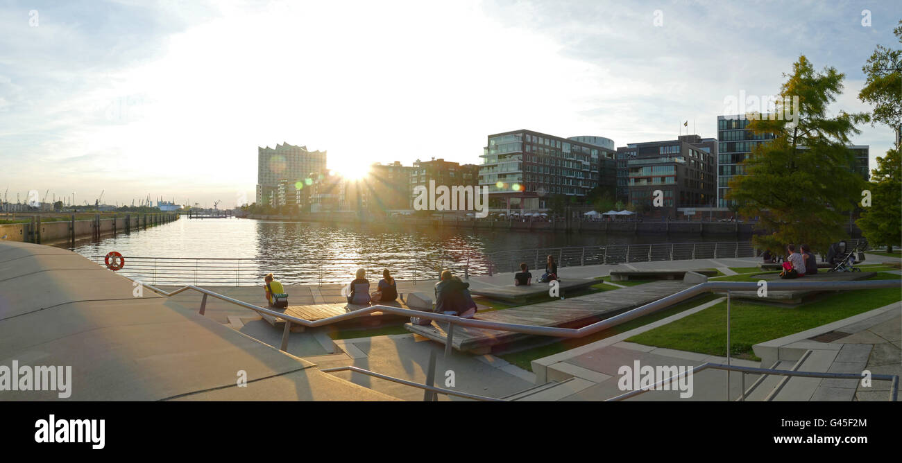 Europa Deutschland Hamburg HafenCity Habor Harbour City Immobilien Immobilien Wohnung Stockfoto