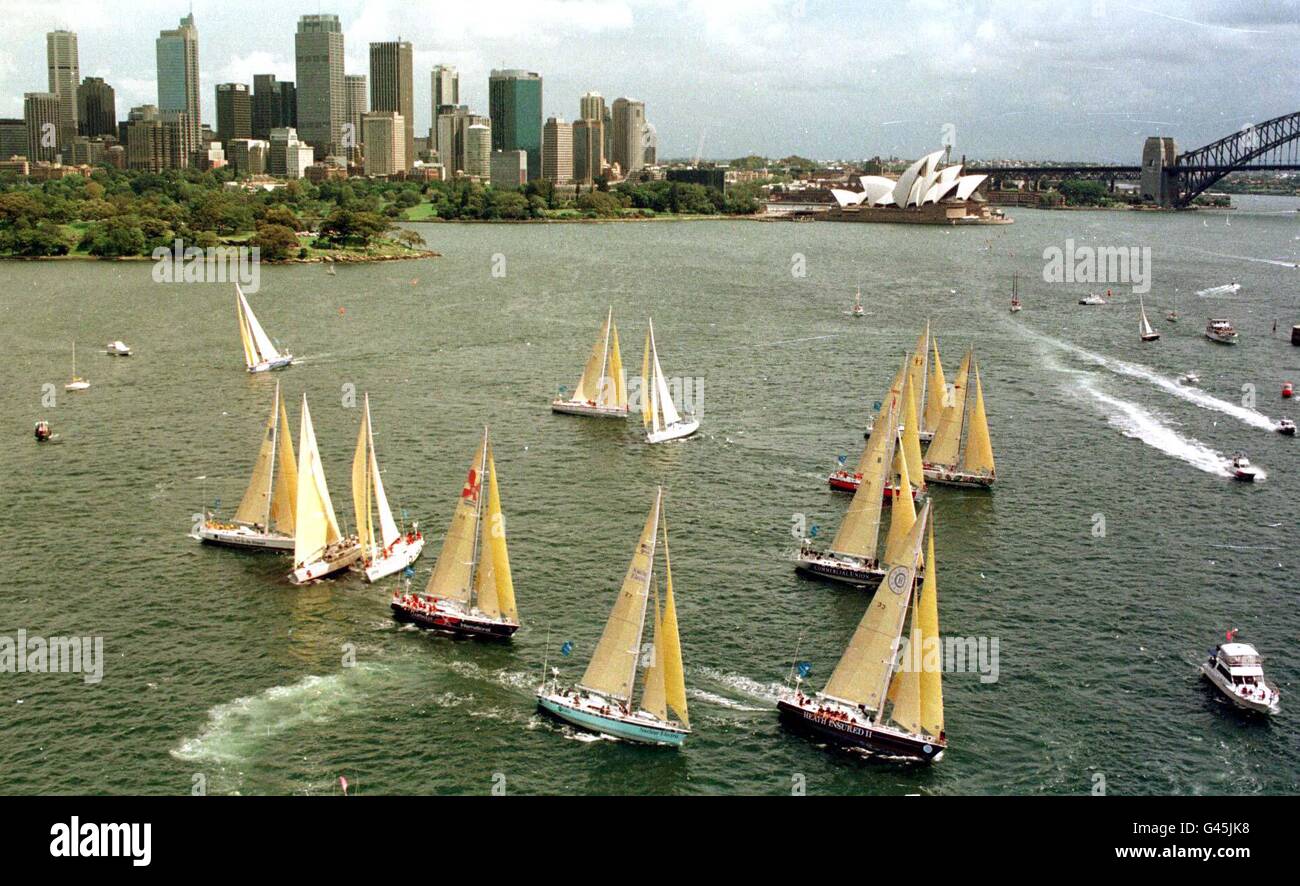 Heute (Sonntag) starten Yachten auf der Etappe der BT Global Challenge von Sydney nach Kapstadt. Das Rennen um die Welt geht gegen die vorherrschenden Winde und wird nach einem Besuch in den Vereinigten Staaten in England enden. PA. Stockfoto