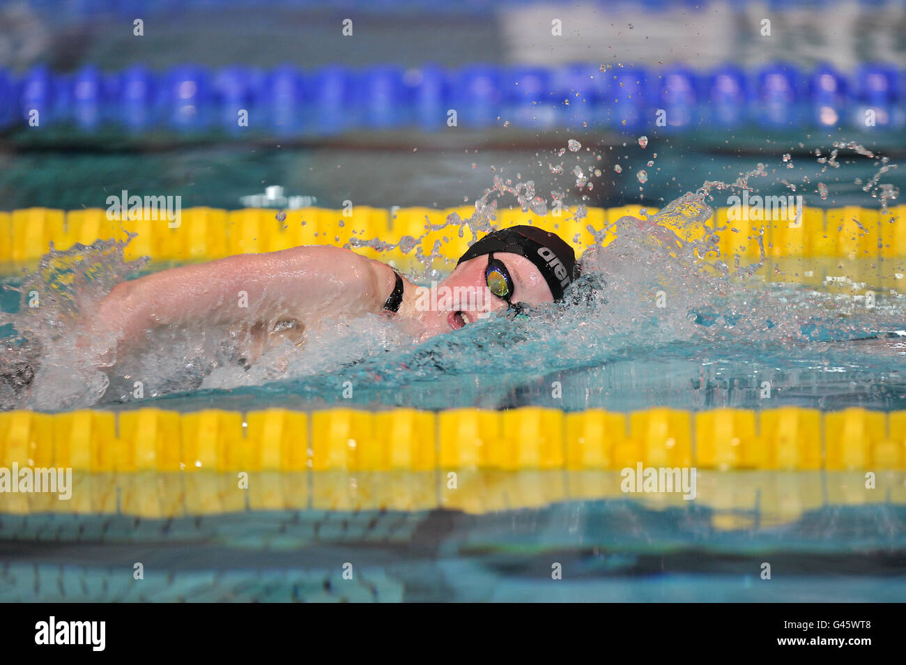 Hannah Miley auf dem Weg zum Sieg bei den Women's Open 200m im-Finale Stockfoto