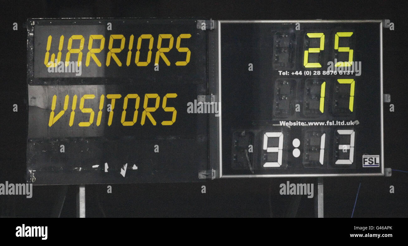 Rugby-Union - Magners League - Glasgow Warriors V Benetton Treviso - Firhill Stadium Stockfoto