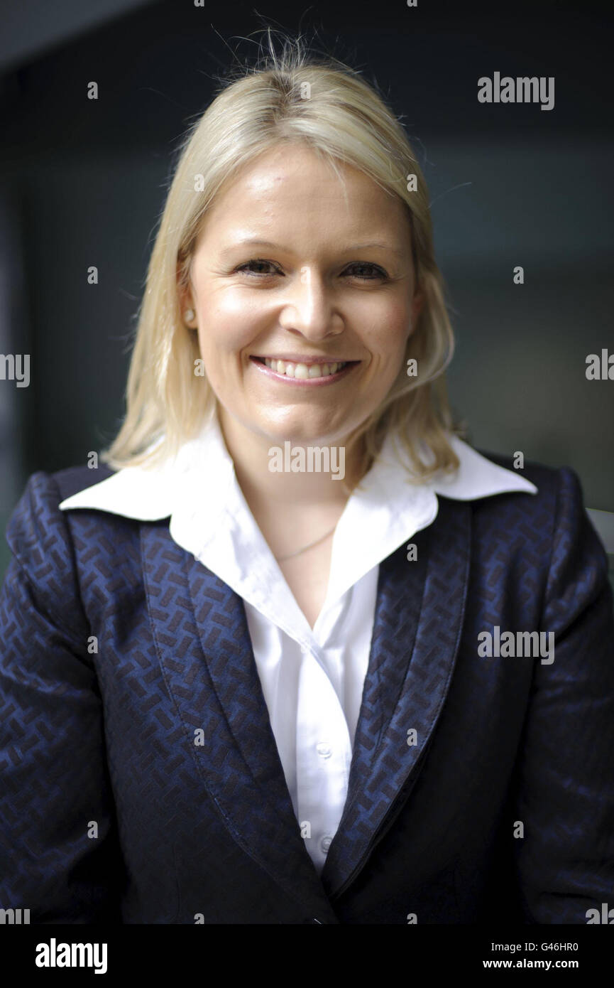 Olivia Garfield leitet das Breitbandgeschäft von BT. Olivia Garfield, die neue CEO von OpenReach, am Hauptsitz von BT in der Newgate Street im Zentrum von London. Stockfoto