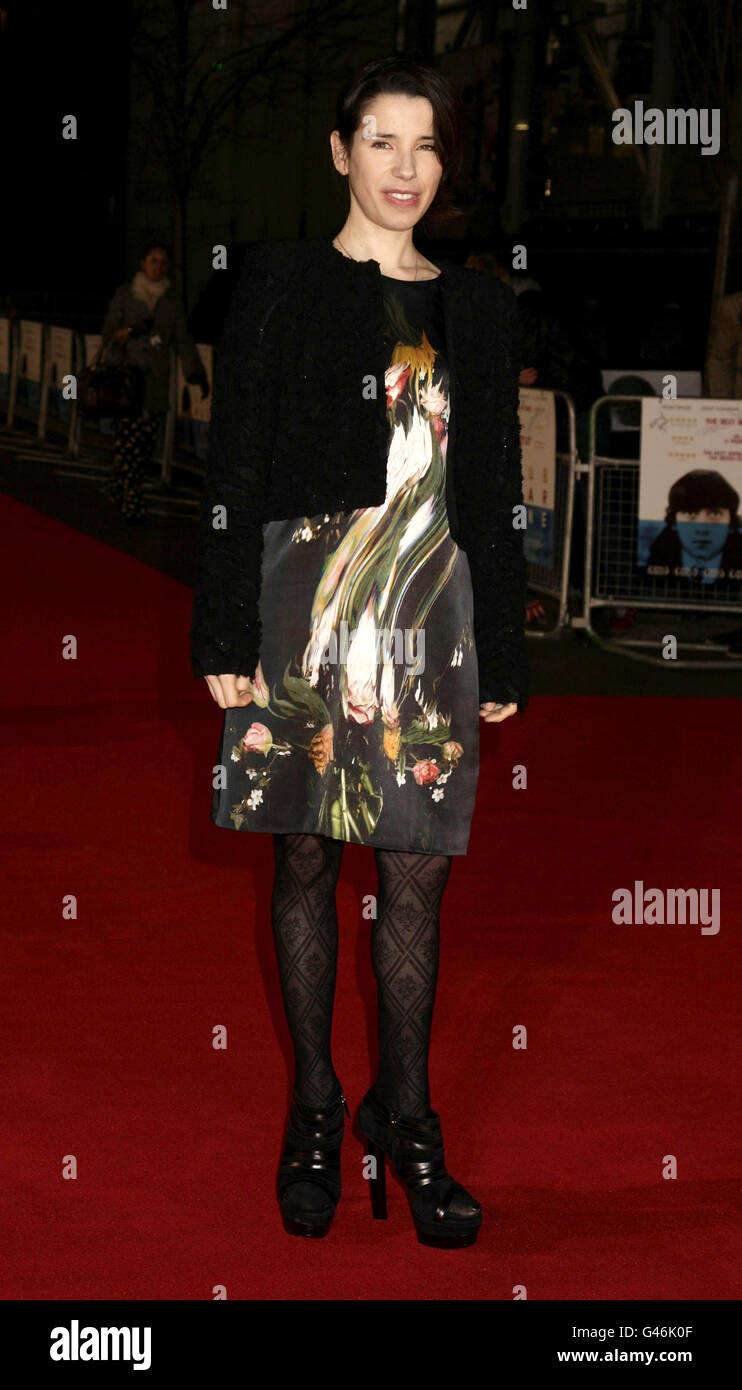 Einer der Stars des Films Sally Hawkins, der zur Premiere von Submarine im BFI Southbank im Zentrum von London anreist. Stockfoto