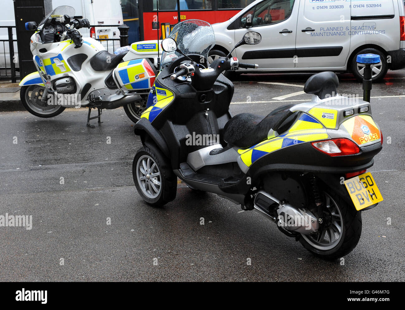 Metropolitan Police Motorräder Stockfoto