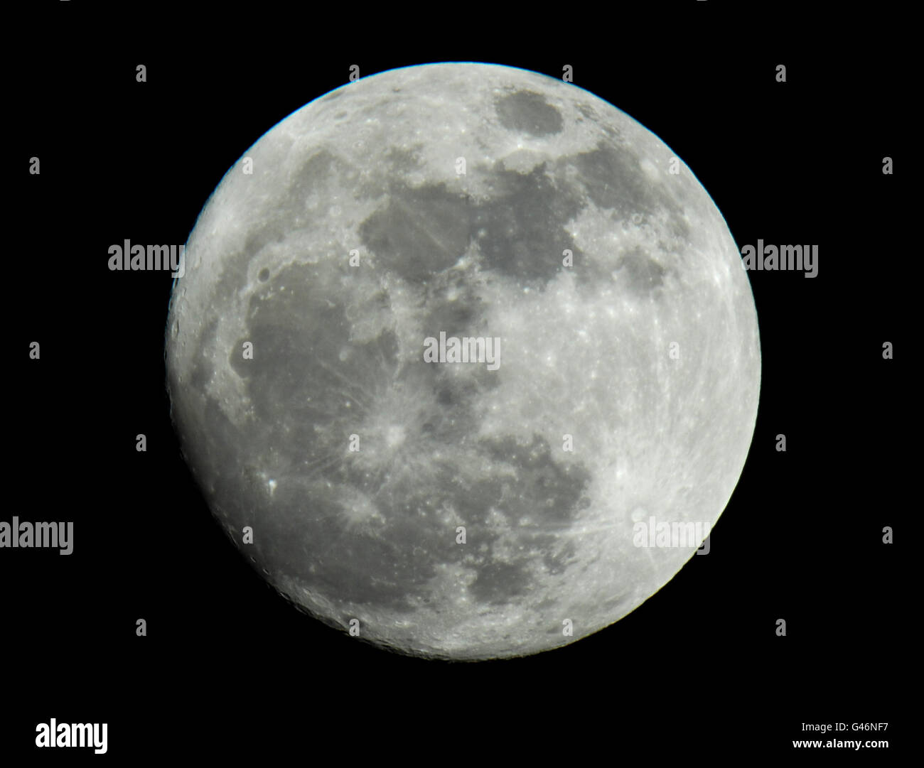 Eine allgemeine Ansicht des Mondes aus Northampton. Eine allgemeine Ansicht des Mondes aus Northampton. Stockfoto