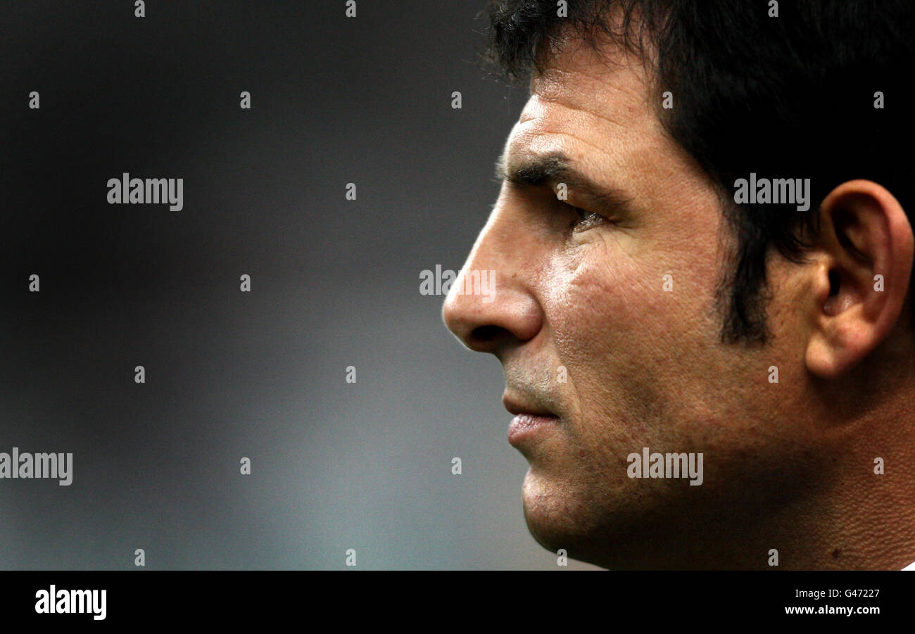 Frankreichs Trainer Marc Lievremont vor dem RBS 6 Nations-Spiel im Stade de France, Paris, Frankreich. Stockfoto