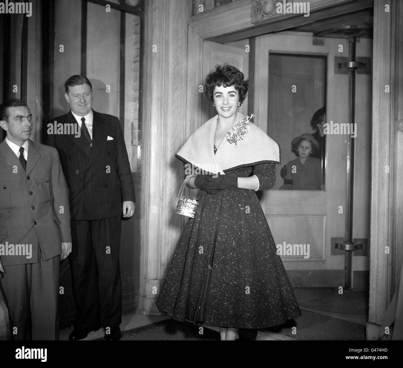 Film - Elizabeth Taylor und Michael Wilding Hochzeit - London Stockfoto