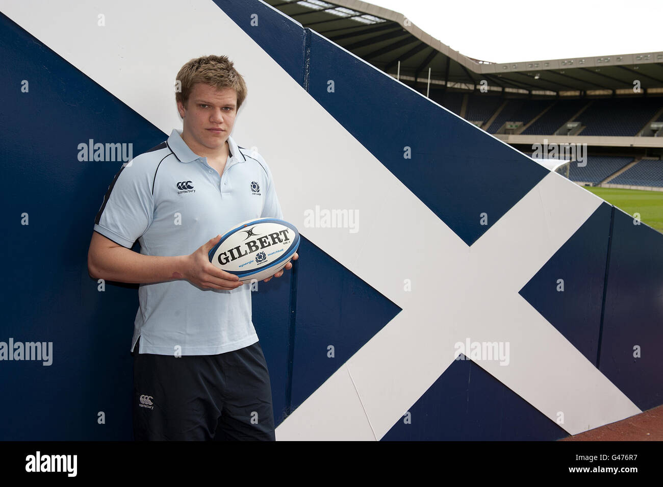 Murrayfield Rugby-Union - John Macphail Stipendium Ankündigung- Stockfoto