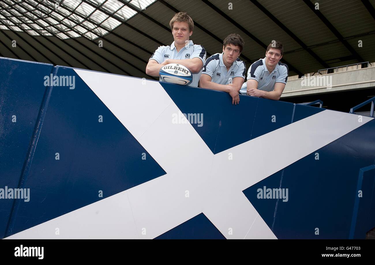 Murrayfield Rugby-Union - John Macphail Stipendium Ankündigung- Stockfoto