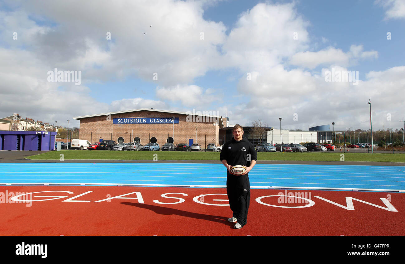 Rugby-Union - Glasgow Warriors Team Ankündigung - Scotstoun Sport-Komplex Stockfoto