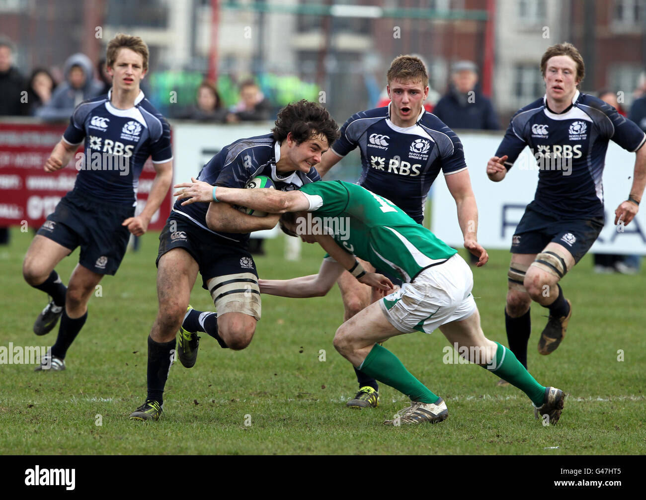 Rugby-Union - unter-18-Spiel - Schottland U18 V Irland U18 - Braidholm Stockfoto