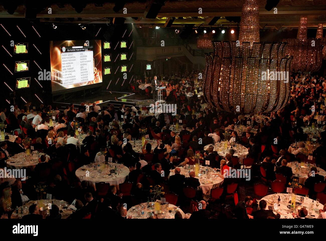 Gesamtansicht der PFA Player of the Year Awards 2011 im Grosvenor House Hotel Stockfoto