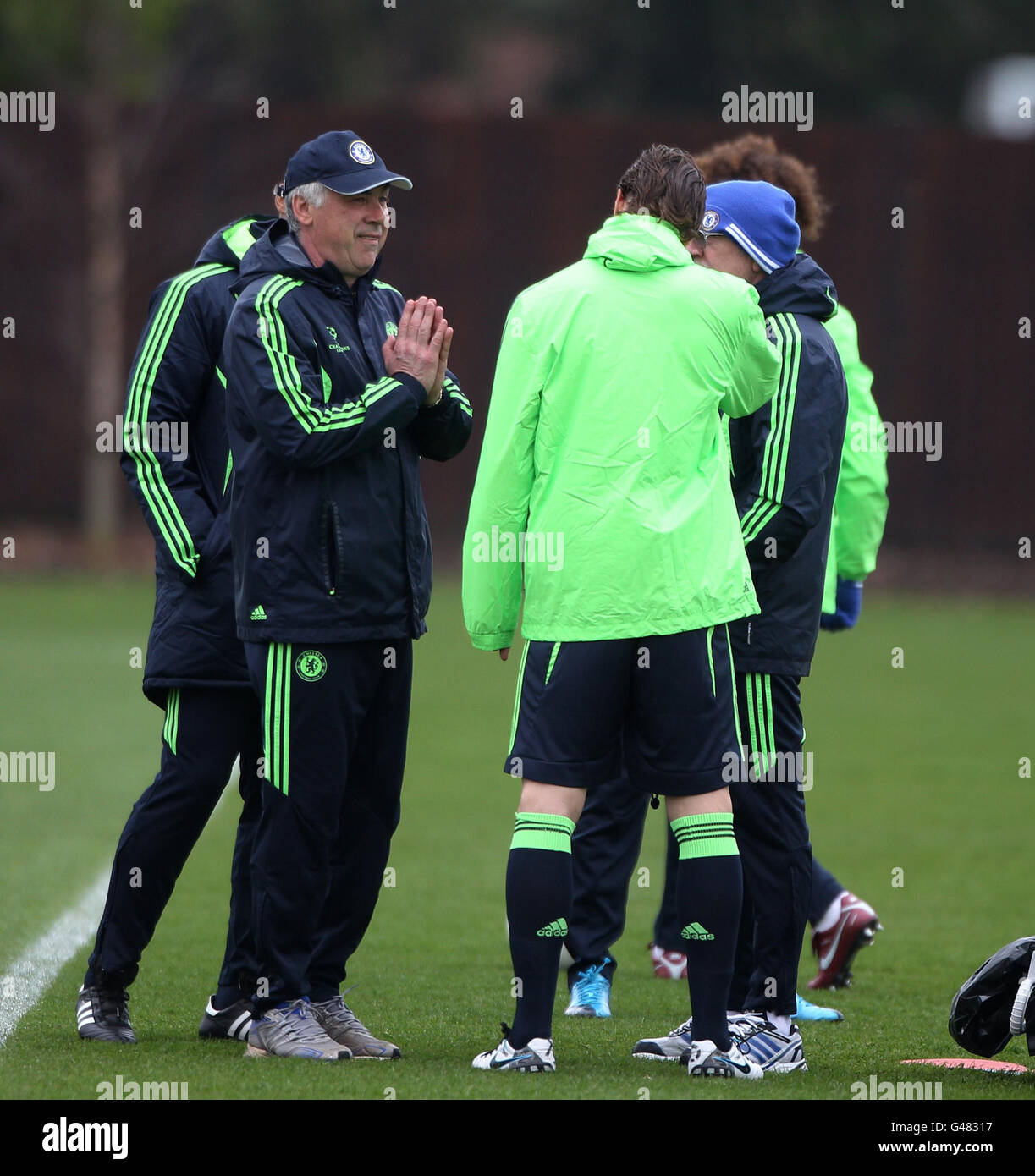 Fußball - UEFA Champions League - Finale Viertel - Chelsea gegen Manchester United – Chelsea Training - Cobham Stockfoto