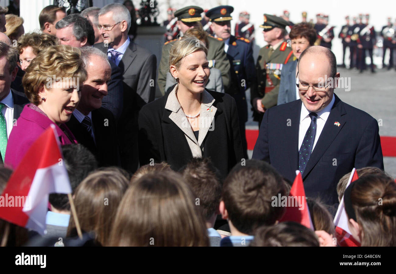 Prinz Albert II von Monaco besucht Irland Stockfoto