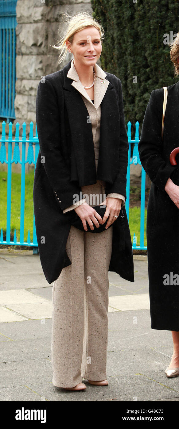 Charlene Wittstock, die Verlobte von Prinz Albert II. Von Monaco, heute im Garten des Gedenkens in Dublin abgebildet. Stockfoto
