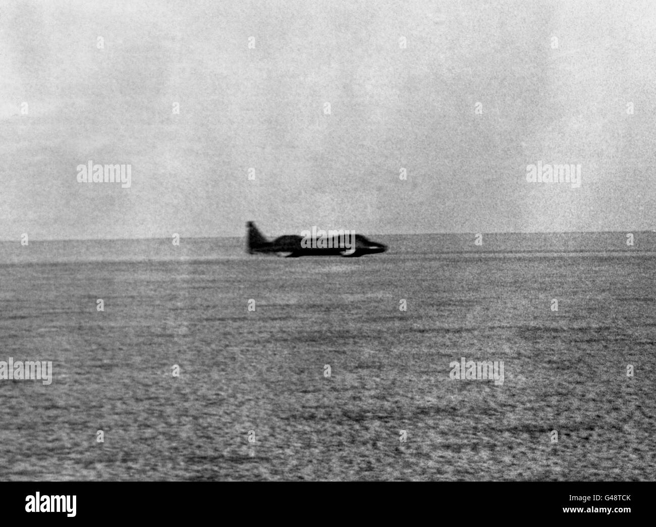 Land Speed World Record - Bluebird - Donald Campbell - See Lyra, Südaustralien Stockfoto