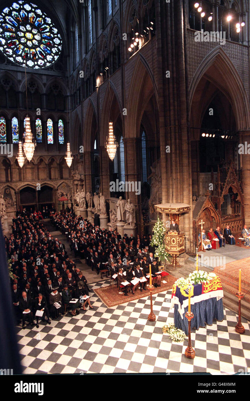 Prinzessin Diana - Beerdigung - Westminster Abbey, London Stockfoto