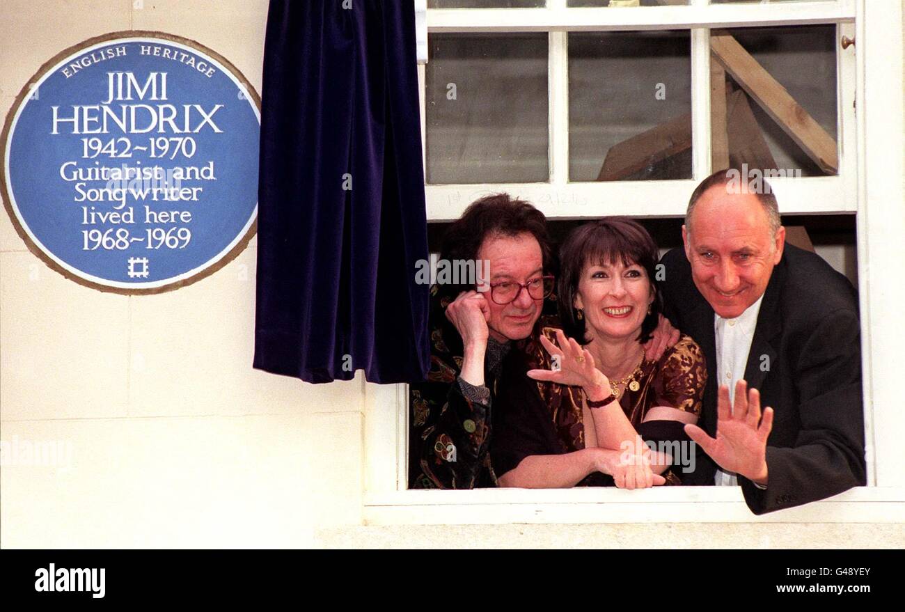 Hendrix Plaque Redding/Townshend Stockfoto