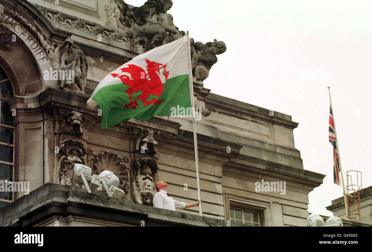 Wales/Flagge 01 Stockfoto